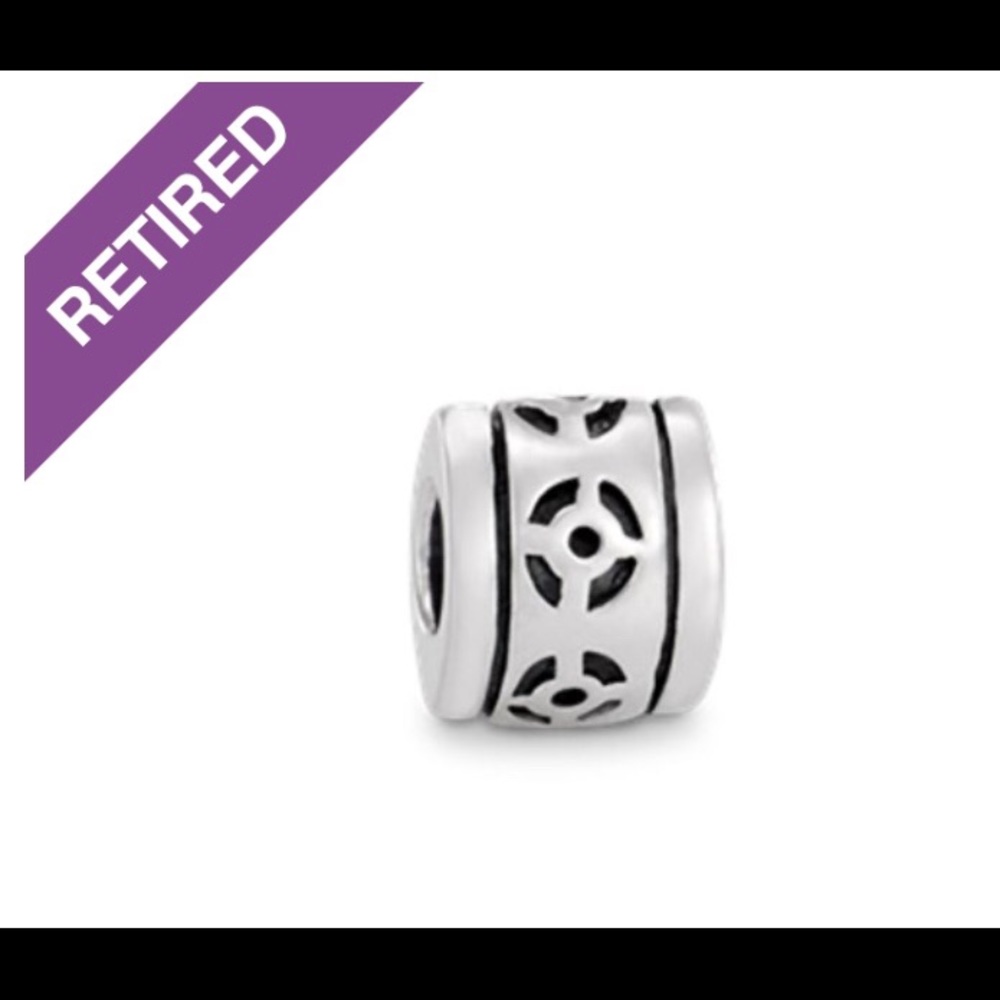 Retired Pandora Sterling Charm Skipping Stones